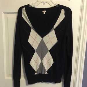 J. Crew women’s argyle wool sweater